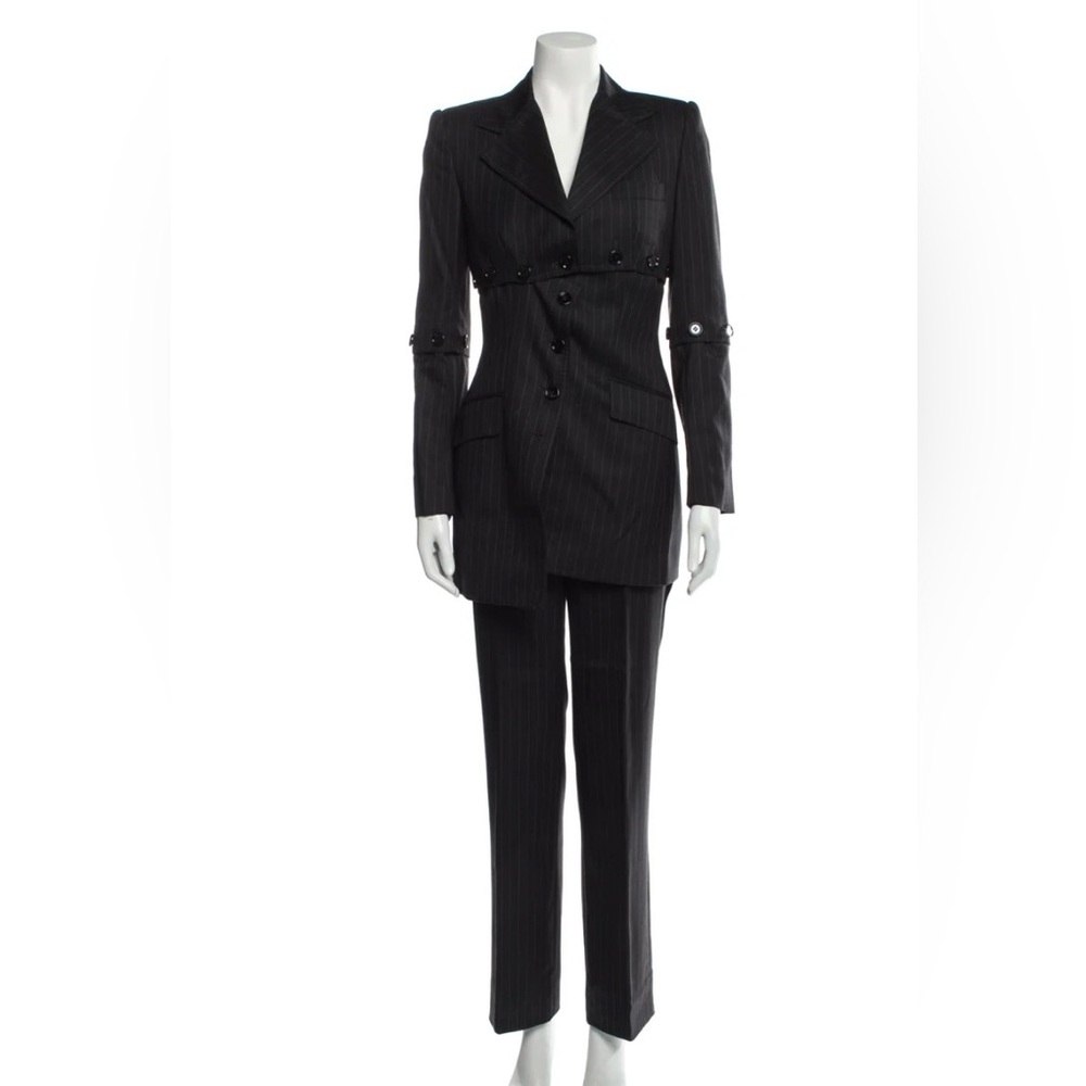 Dolce & Gabbana Black Pinstripe Blazer
